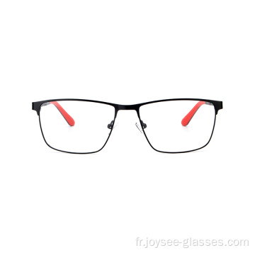 En stock unisexe élégant dernier rectangle Frames optiques en métal léger des lunettes optiques